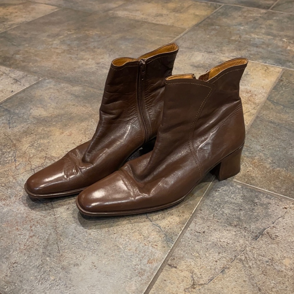 brown ankle boots